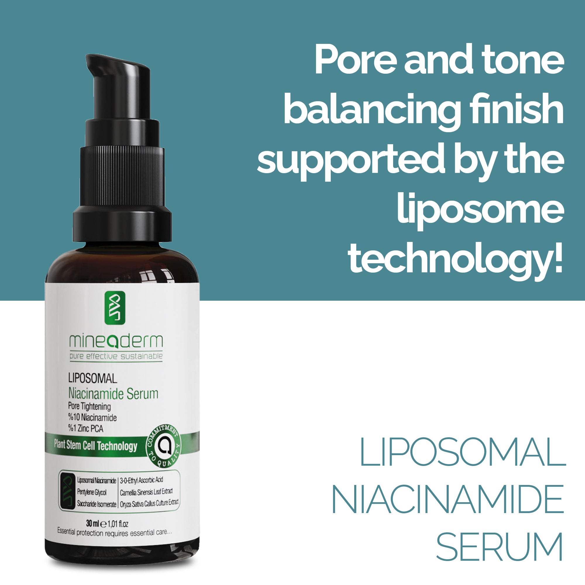 Liposomal Niacinamide Serum- Clarifying, Smoothing & Hydrating Formula for Oily & Acne-Prone Skin