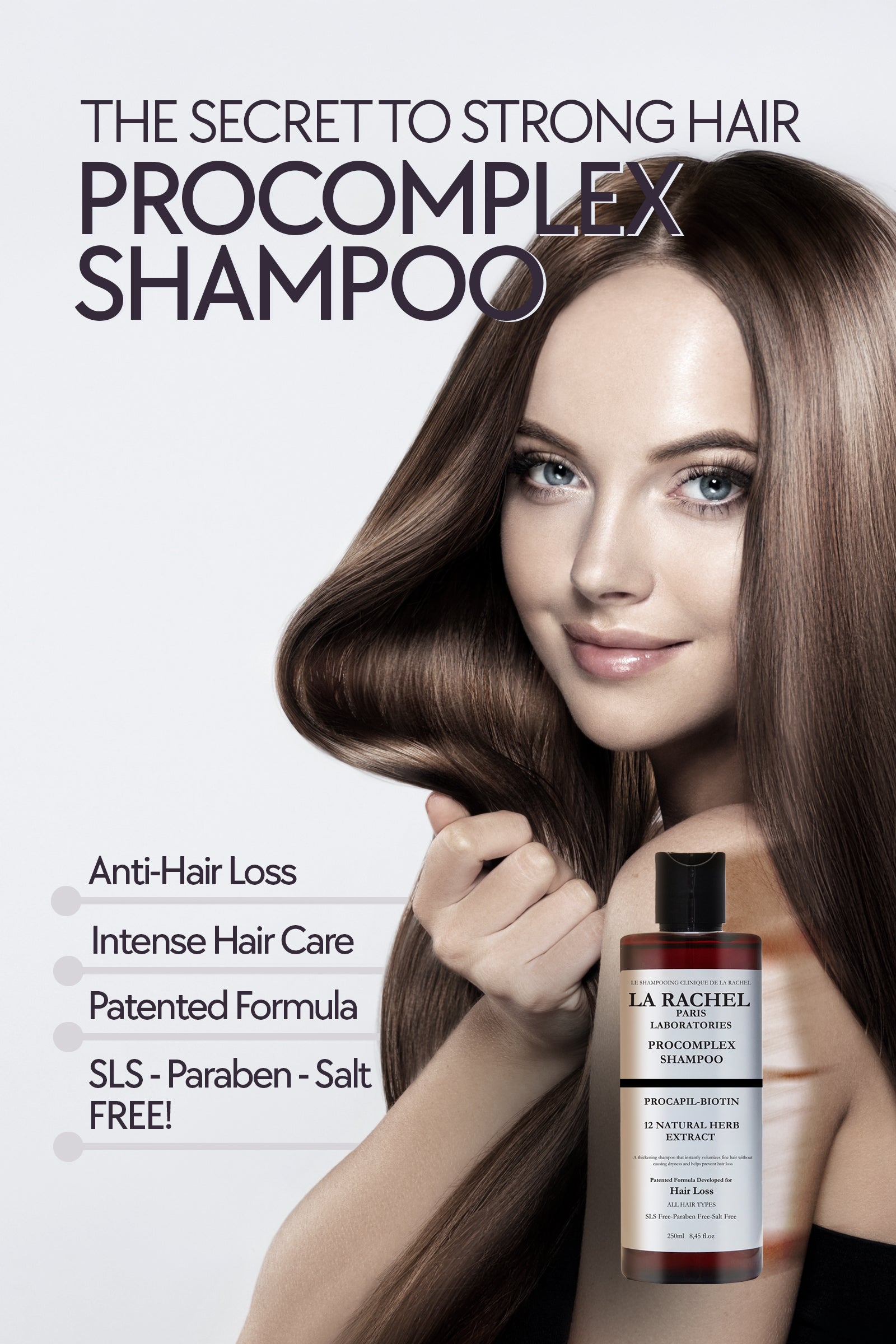 Biotin Shampoo to Help Reduce Hair Loss with 12 Herbal Extracts | SLS, Paraben, and Salt-Free |Scientifically Designed to Boost Growth and Health for Stronger, Thicker Hair by La Rachel Paris
