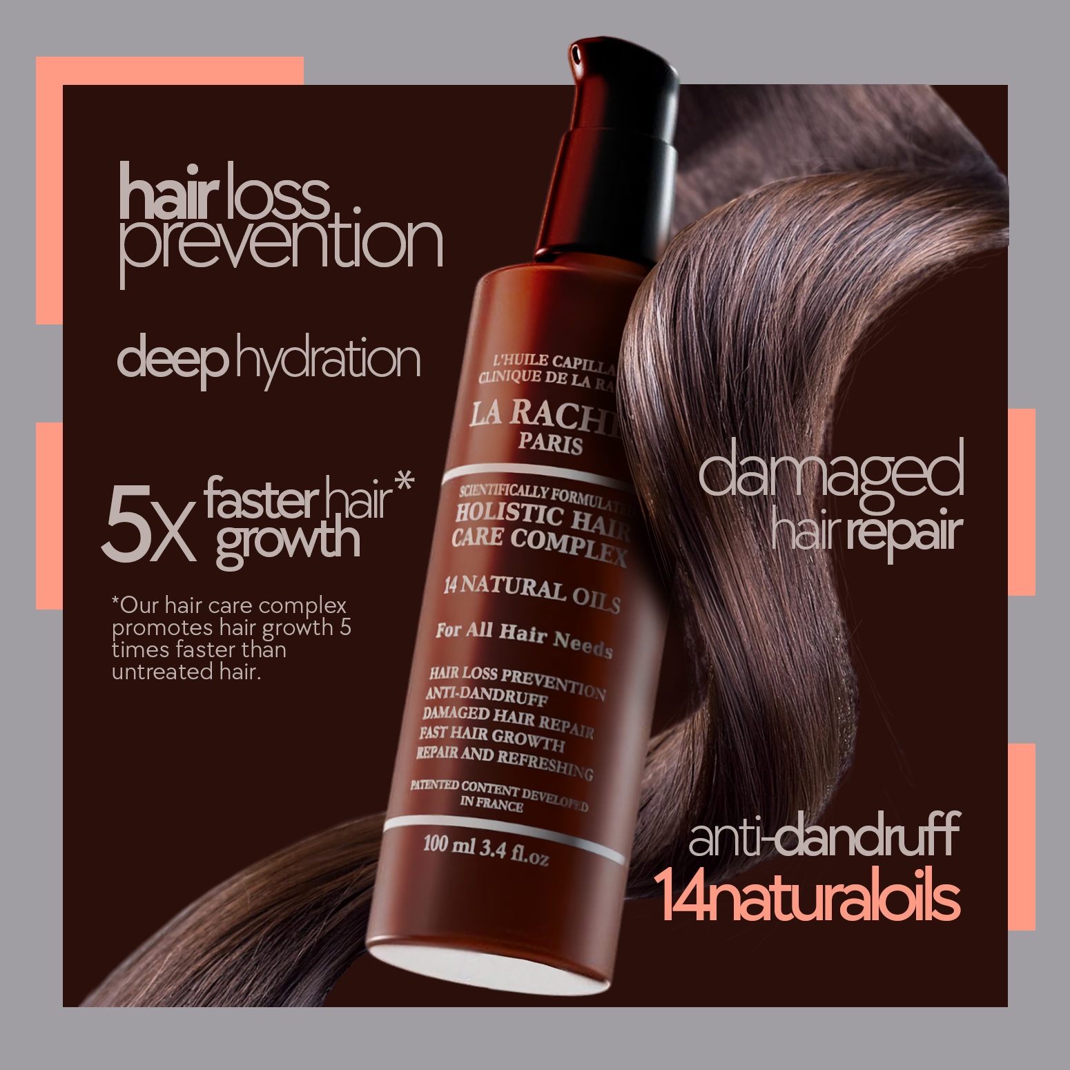 14-in-1 Hair Care Oil for Growth & Strength | Scalp & Follicle Nourishing Oil | Restores Shine & Repairs Damaged Hair for Healthier, Stronger Locks| 3.4 Fl oz