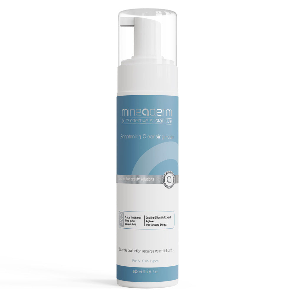 Brightening Cleansing Foam – Gentle Face Wash with Grape Seed & Olive Leaf Extract | SLS-Free Daily Cleanser for Dull & Sensitive Skin