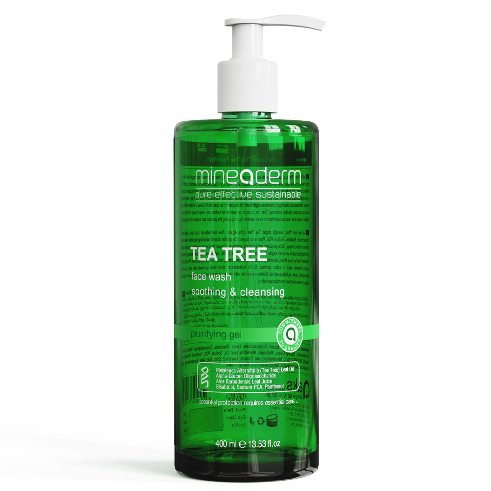 Tea Tree Face and Body Wash – Gentle Daily Cleanser with Aloe Vera, Panthenol & Bisabolol – For Acne-Prone & Oily Skin – Balances Sebum – Refreshing & Non-Drying Formula
