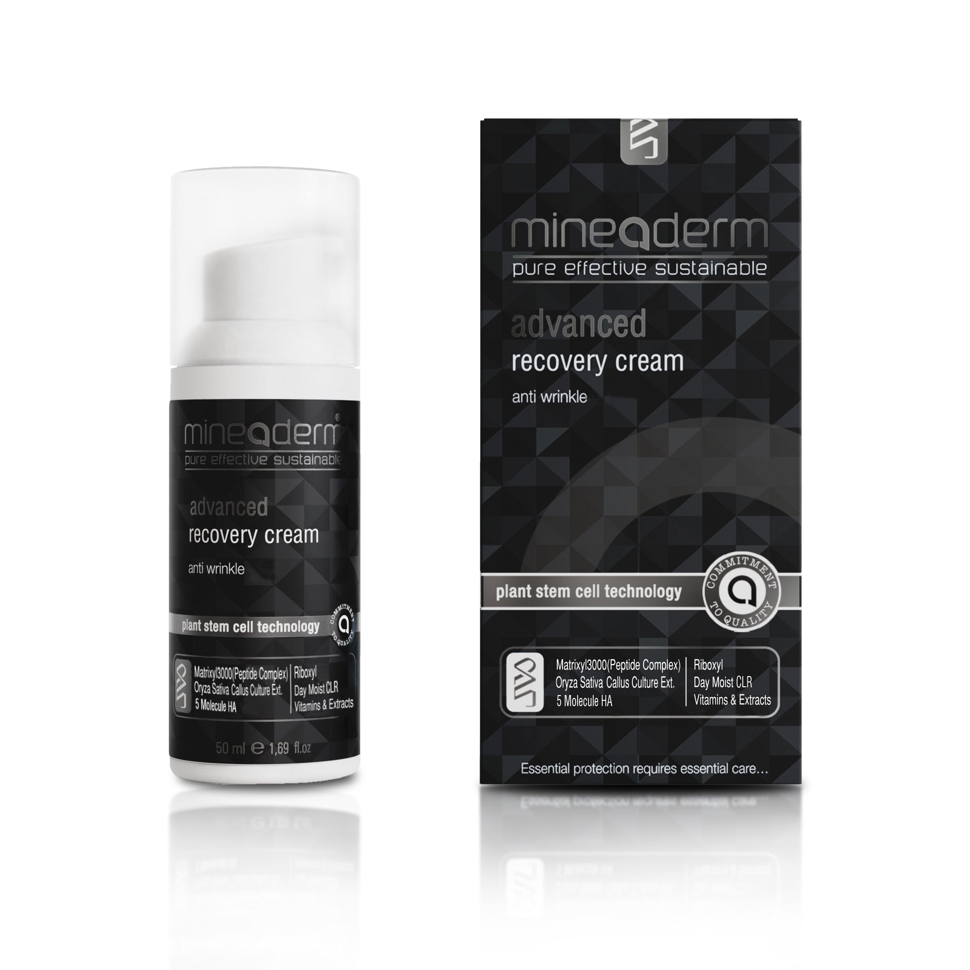 Advanced Recovery Face Cream with Peptides, Red Rice Stem Cells & Hyaluronic Acid – Anti-Aging Moisturizer for Fine Lines, Wrinkles & Skin Firming